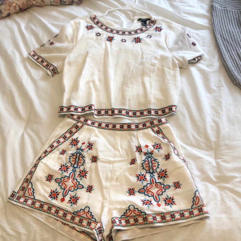 two piece short set